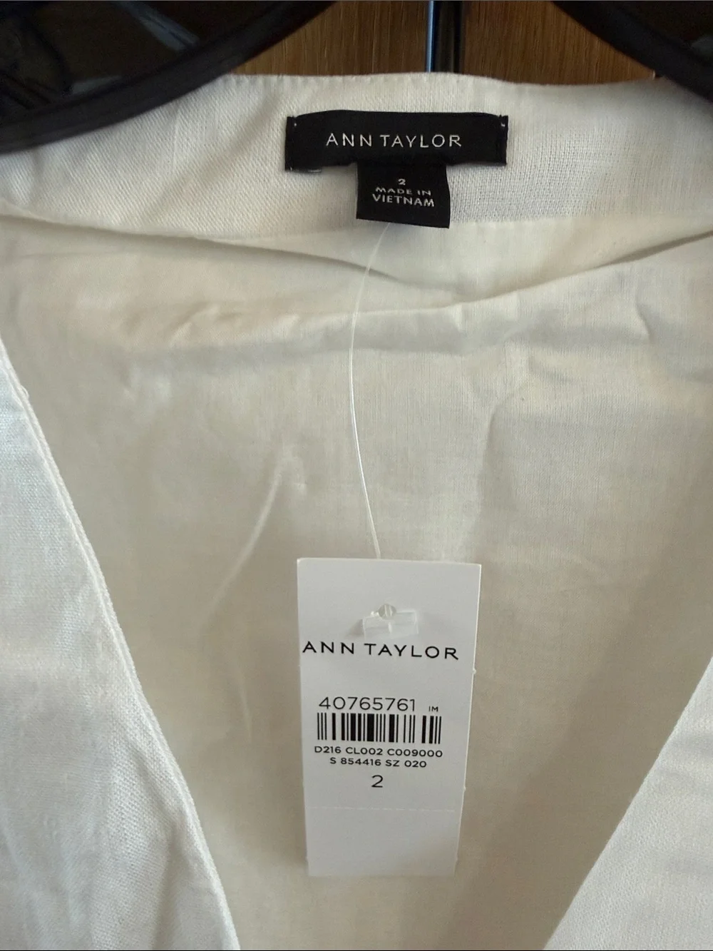 Ann Taylor Linen Blend Flare Dress In White Color Womens size 2 NWT - Picture 4 of 9
